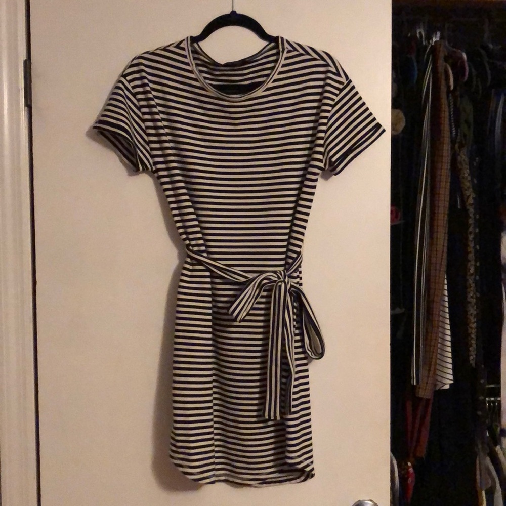 Striped midi dress